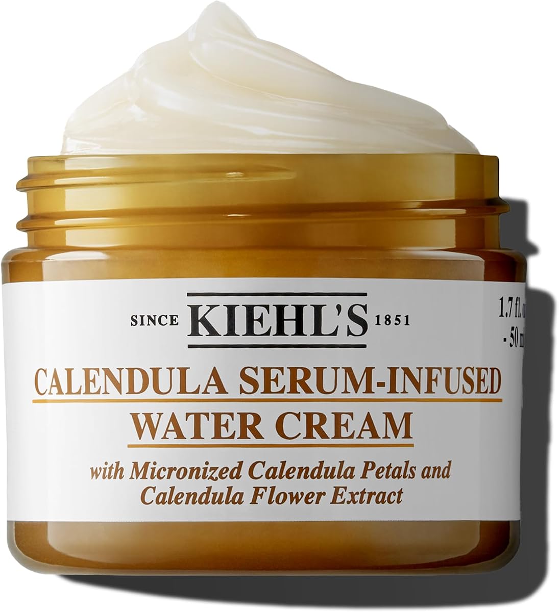 Calendula Serum Infused Water Cream, 24-Hour Hydration | Gel Moisturizer for Evening Skin Tone - 24 Hour Hydration - Reduces Redness for Fresh & Radiant Skin