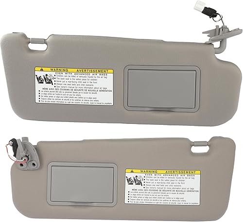 Miniatura 185 de SCITOO Visera solar para automóvil con espejo apto para 2010-2015 para CX-9 gris con techo solar (lado izquierdo del conductor)