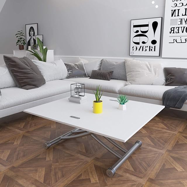 Dining Coffee Table, Foldable Liftable Multi-Furniture,Dining Table& Coffee Table& Kitchen Table & Study Table