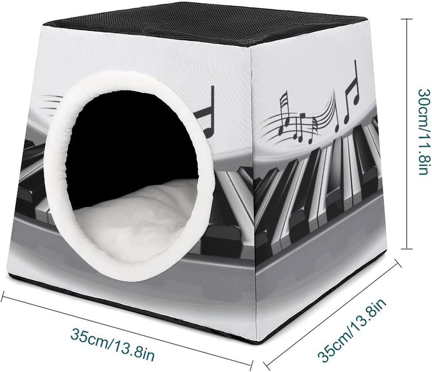 Pet Sleeping Nest Bed, Piano Music Symbol Printed Dog House Cat Nest, Winter Pet House are Suitable for Most Cats, Dogs, and Other Small Pets