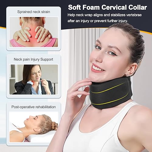 Miniatura 3 de CozyHealth Soporte de cuello para dolor de cuello y apoyo, soporte suave para el cuello alivia el dolor y la presión en la columna vertebral para