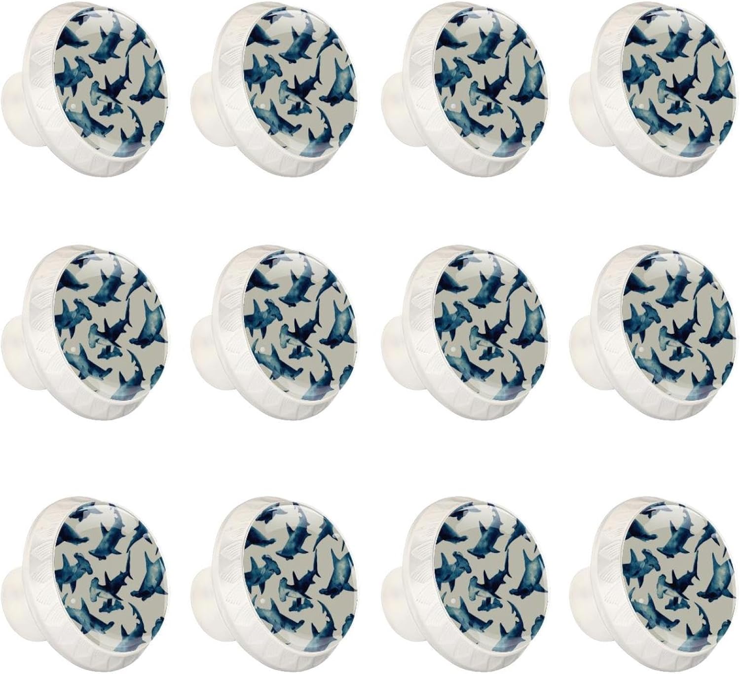 Black Koi Fish (3) Decorative Cabinet Knobs, Crystal Glass Drawer Pulls with Screws for Kitchen Bathroom Dresser Cupboard Wardrobe