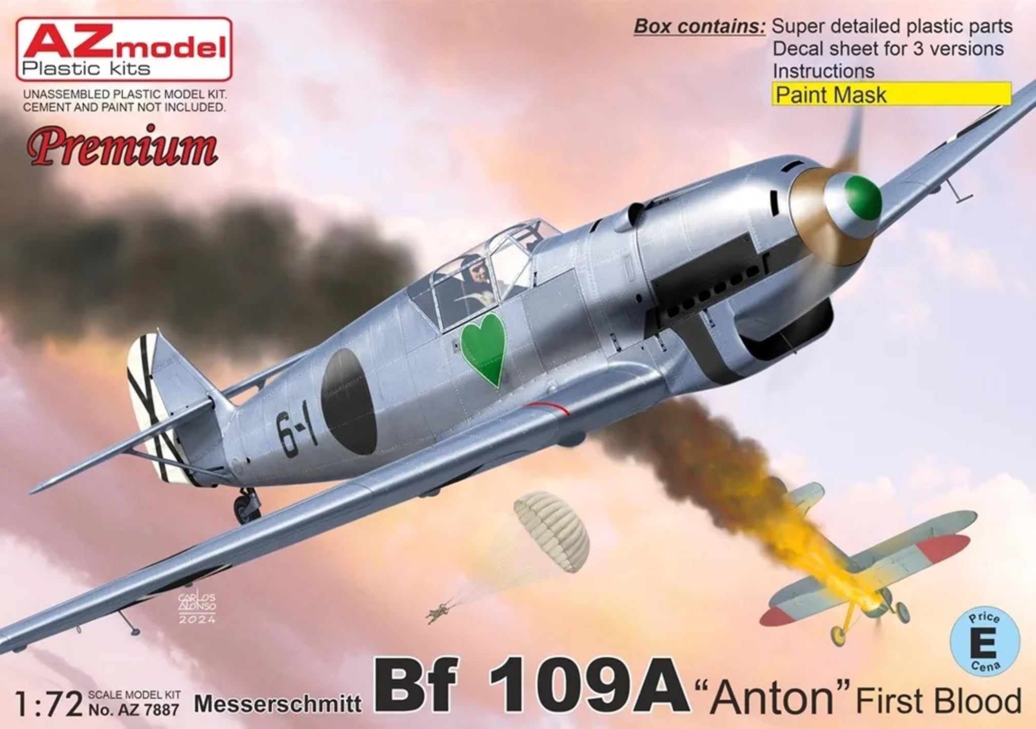Amazon | AZモデル(AZ model) 1/72 戦闘機 Bf109A 「アントン