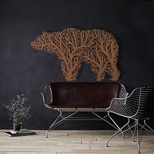 DEKADRON Metal Wall Decor, Tree Bear,Home Decoration, Wall Sign, Metal Wall Art, Indoor Outdoor Decoration Bronze, 39" W x 23" H / 100x59cm, Tree Bear