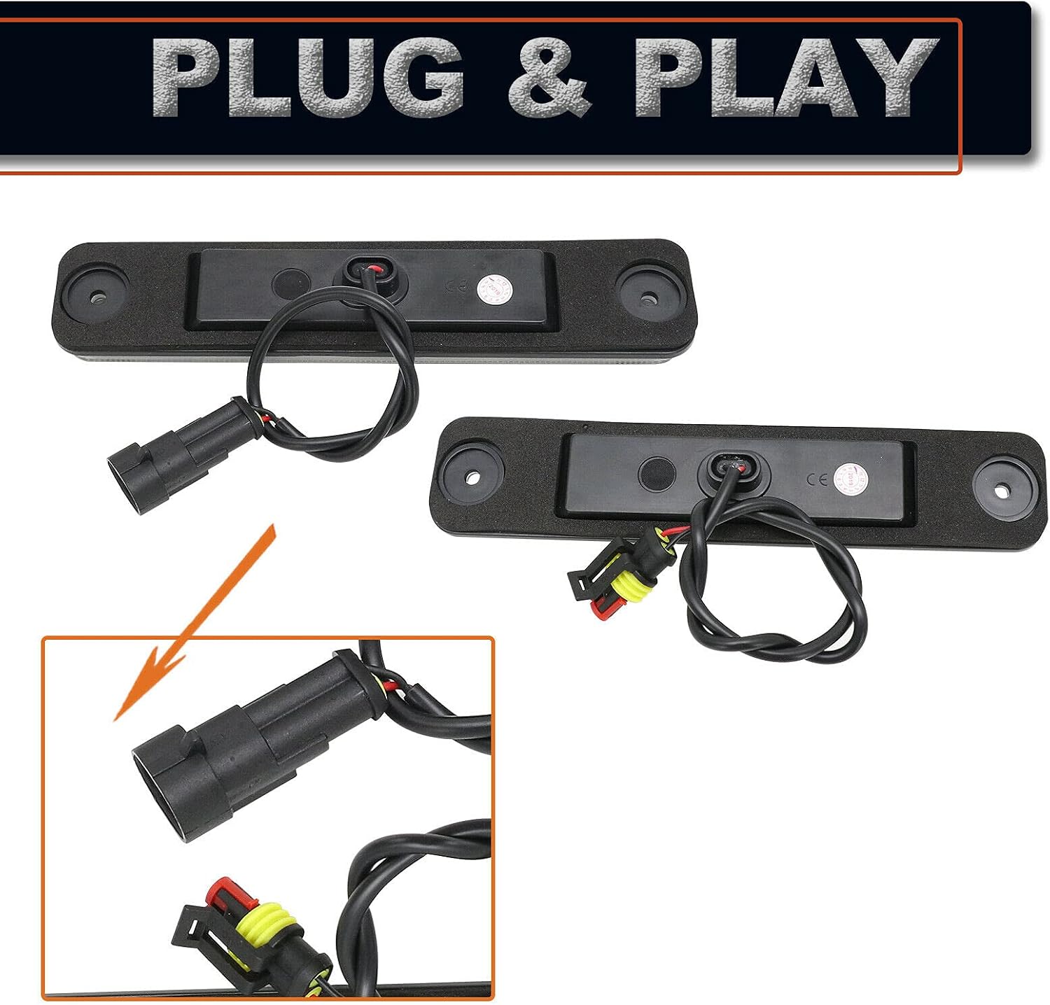 Smoked Lens Amber/Red LED Side Marker Light Kit Compatible With 2003 2004 2005 2006 2007 2008 2009 Hummer H2