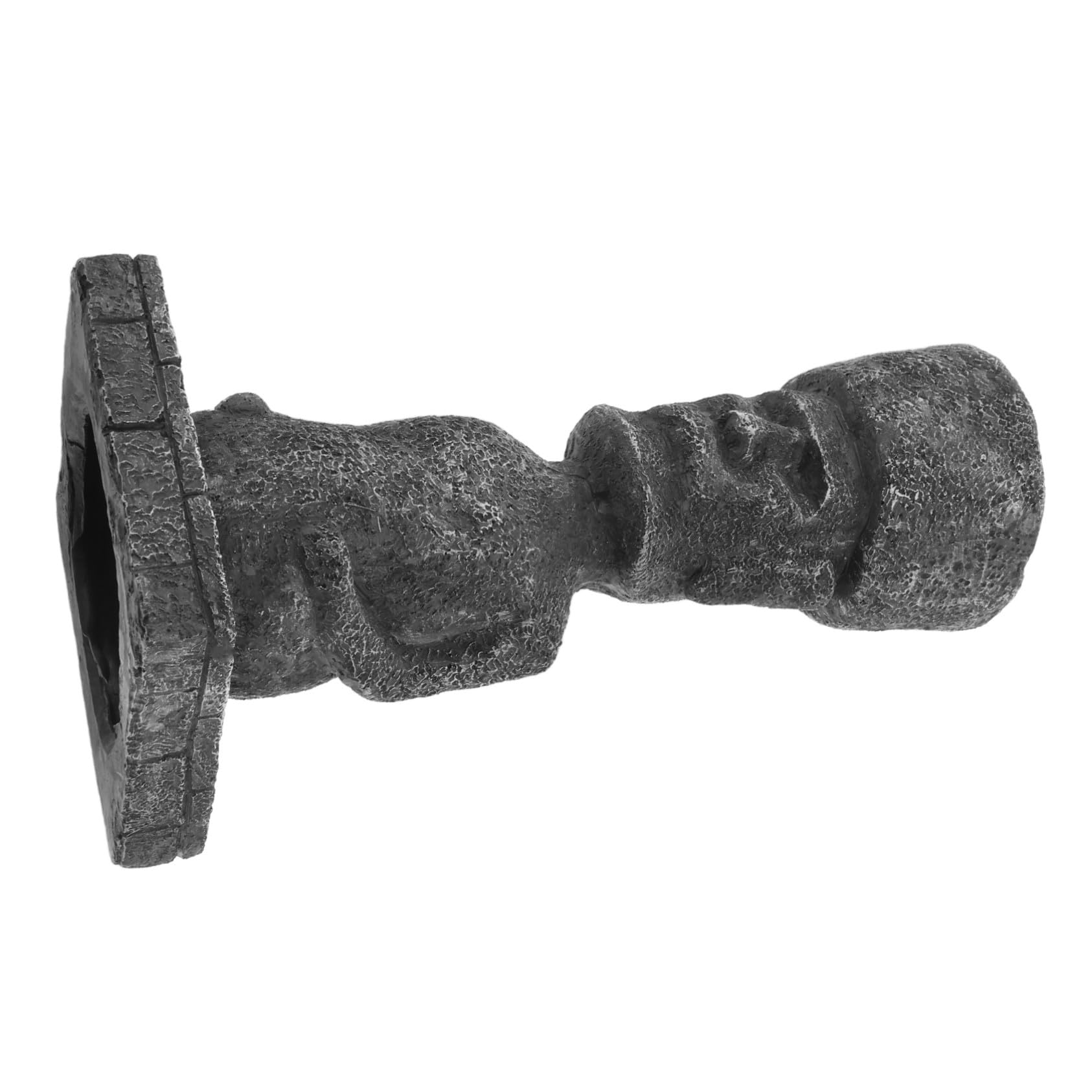 BESTYASH Statua Moai di Isola di Pasqua Ornamento Roccioso per Acquario Decorazione Acquario Scultura Testa Moai Figura in Pietra Decorazione Giardino
