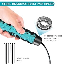 Redify Weighted Cordless Jump Rope for Fitness[Suitable for Different Ages and Levels] Ropeless Jump Rope for Crossfit Boxing MMA WOD Training, High Speed Rope Skipping for Narrow Space