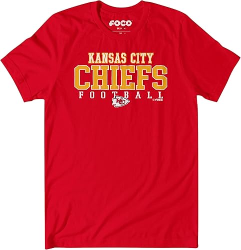 Miniatura 7 de FOCO NFL Mens NFL Team Football Wordmark Shirt Short Sleeve T-Shirt