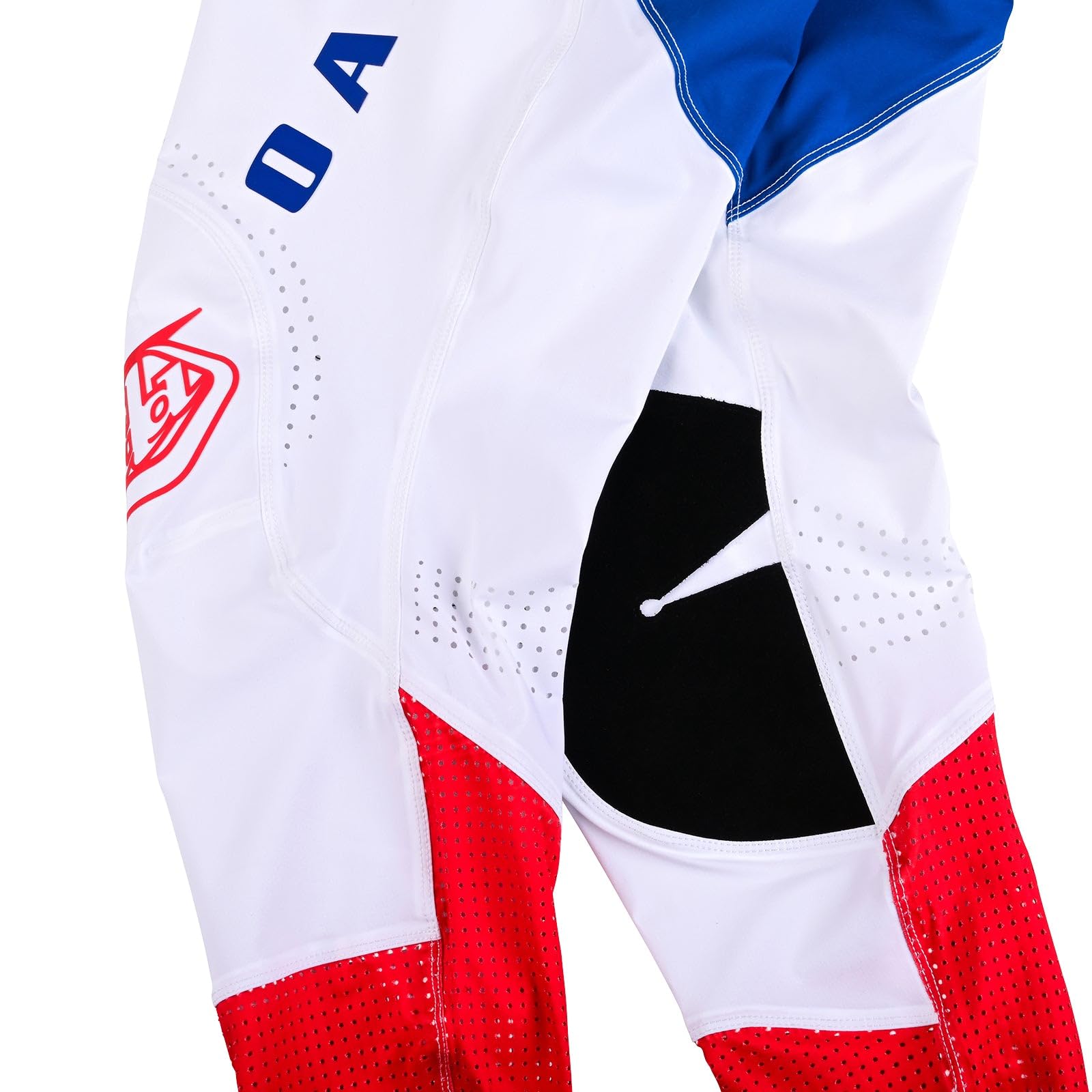 Troy Lee Designs X Oakley Vision SE Ultra Motorcycle/Dirt Bike Pants for Men, Lightweight & Breathable, Durable, White/Blue, 30, SKU 254662002
