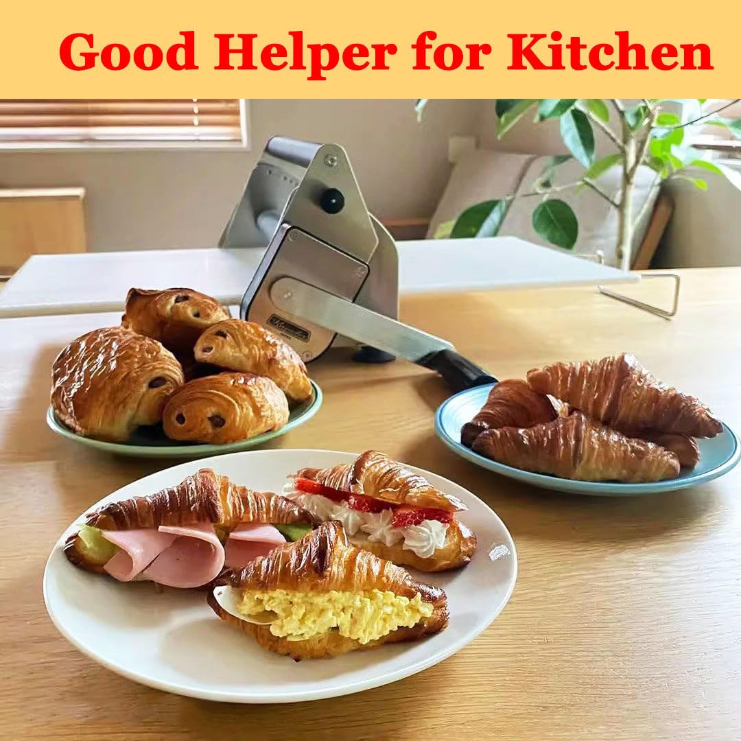 Máquina laminadora de masa para panadería, pizza y croissant, rodillos de acero inoxidable de grosor ajustable, equipo de pastelería comercial plegable
