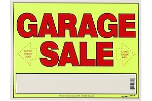 Sunburst Systems Highly Visible Garage Sale Sign