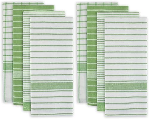 Paño para la vajilla DII de 100 % algodón, lavable a máquina, prelavado, de diseño a rayas, ultraabsorbente, 20 x 30 pulgadas