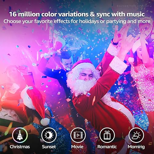 Miniatura 2 de TORCHSTAR Iluminación empotrable inteligente de 4 pulgadas con caja de conexión, CRI90+ cambio de color RGBCW, luz descendente inteligente,