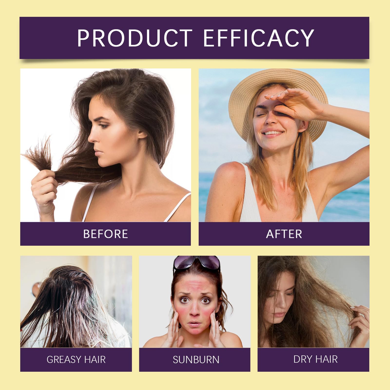 Spray Solare Capelli SPF 30, 4 Pezzi | Protezione UV per capelli colorati, Non grasso e senza peso, Con olio di cocco, Contro secchezza e sbiadimento