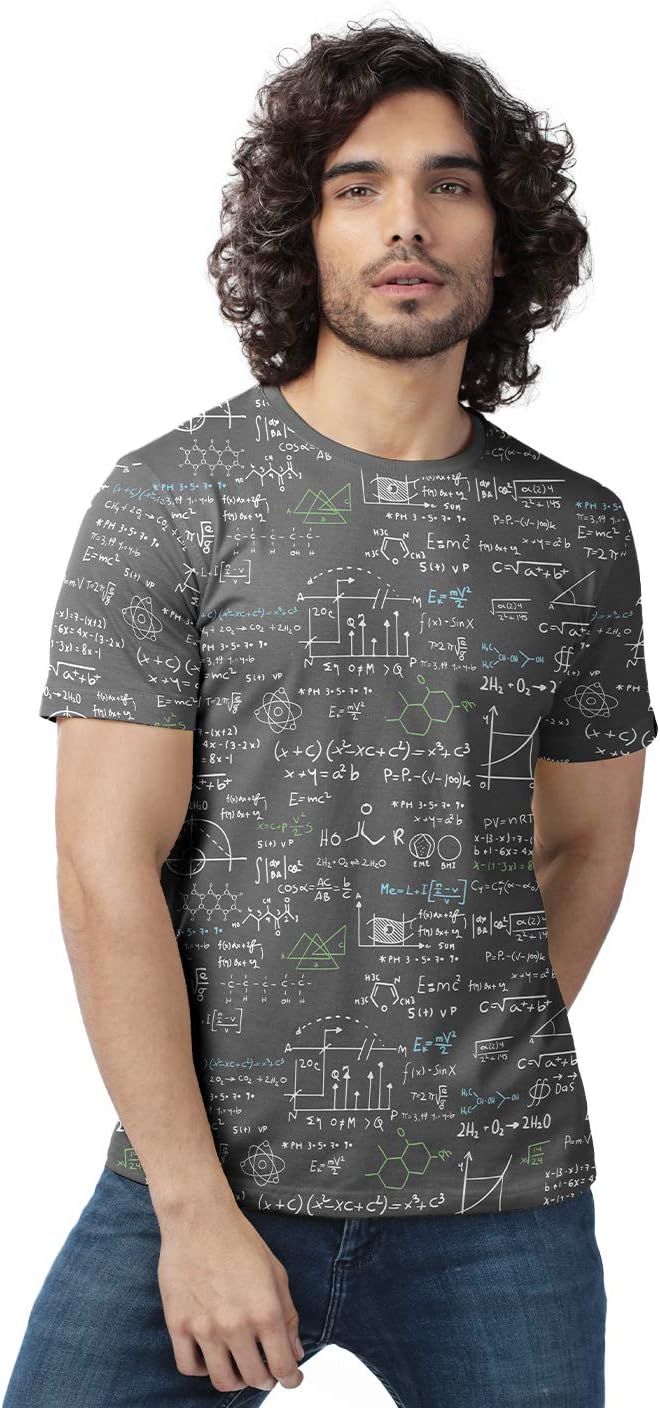 The Souled Store Adults Nerdy Equations Graphic Printed Cotton T-Shirts