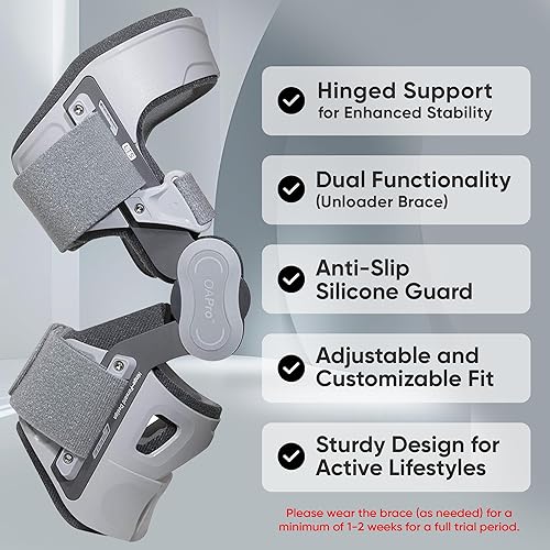 Miniatura 2 de DDS, Inc. OA Pro - Rodilleras de descompresión  Soporte de rodilla para artritis para degeneración, desgarro de menisco, alivio de presión hueso