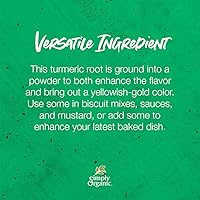Vista 4 de Simply Organic, Cúrcuma Mini Molida, 0.53 oz