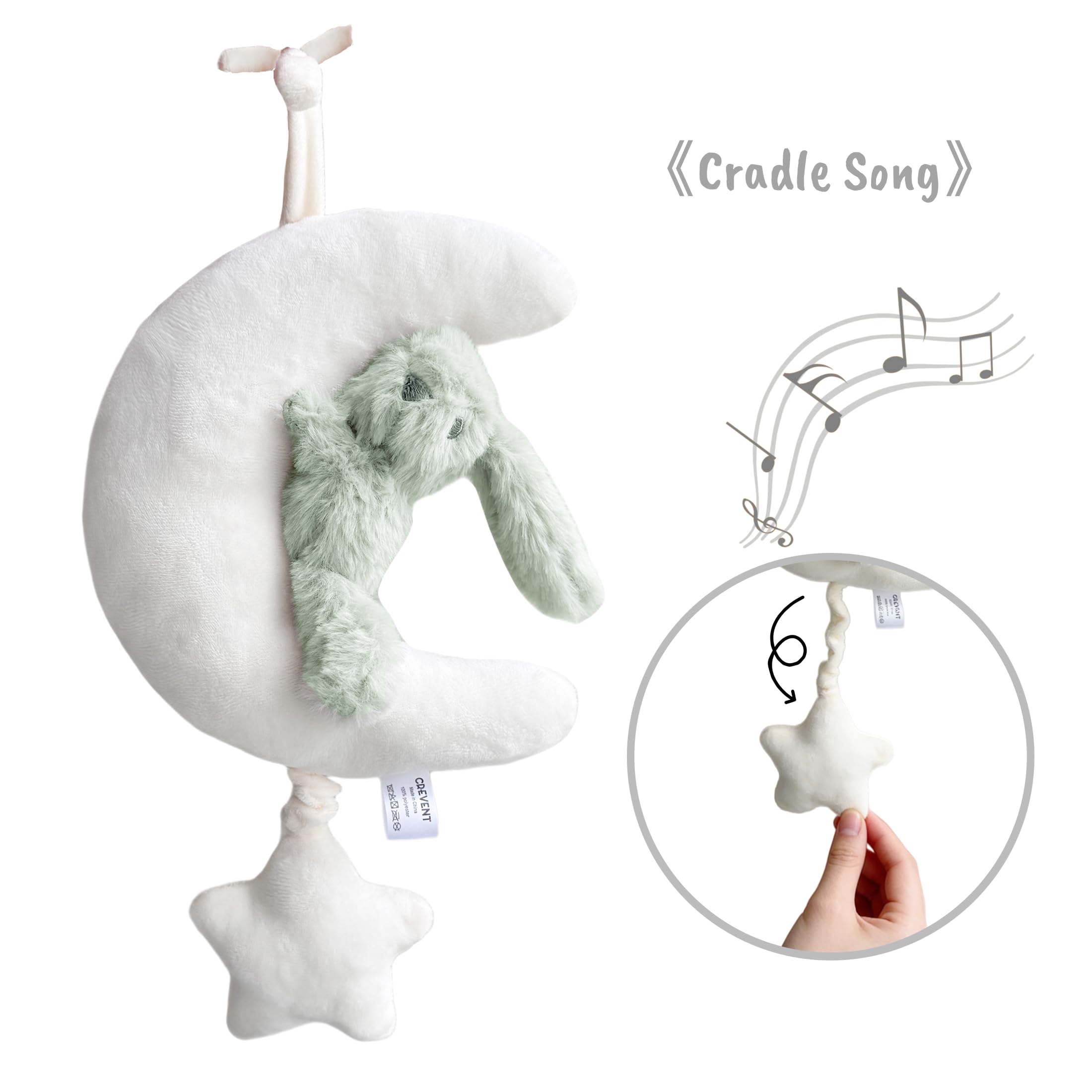 CREVENT Juego de regalo para niñas y niños, cesta organizadora de pañales con 1 manta, 1 etiqueta, 1 Lovey, 3 calcetines, 2 mamelucos para bebé, 1 móvil para cuna, 1 bolsa de regalo, esencial para