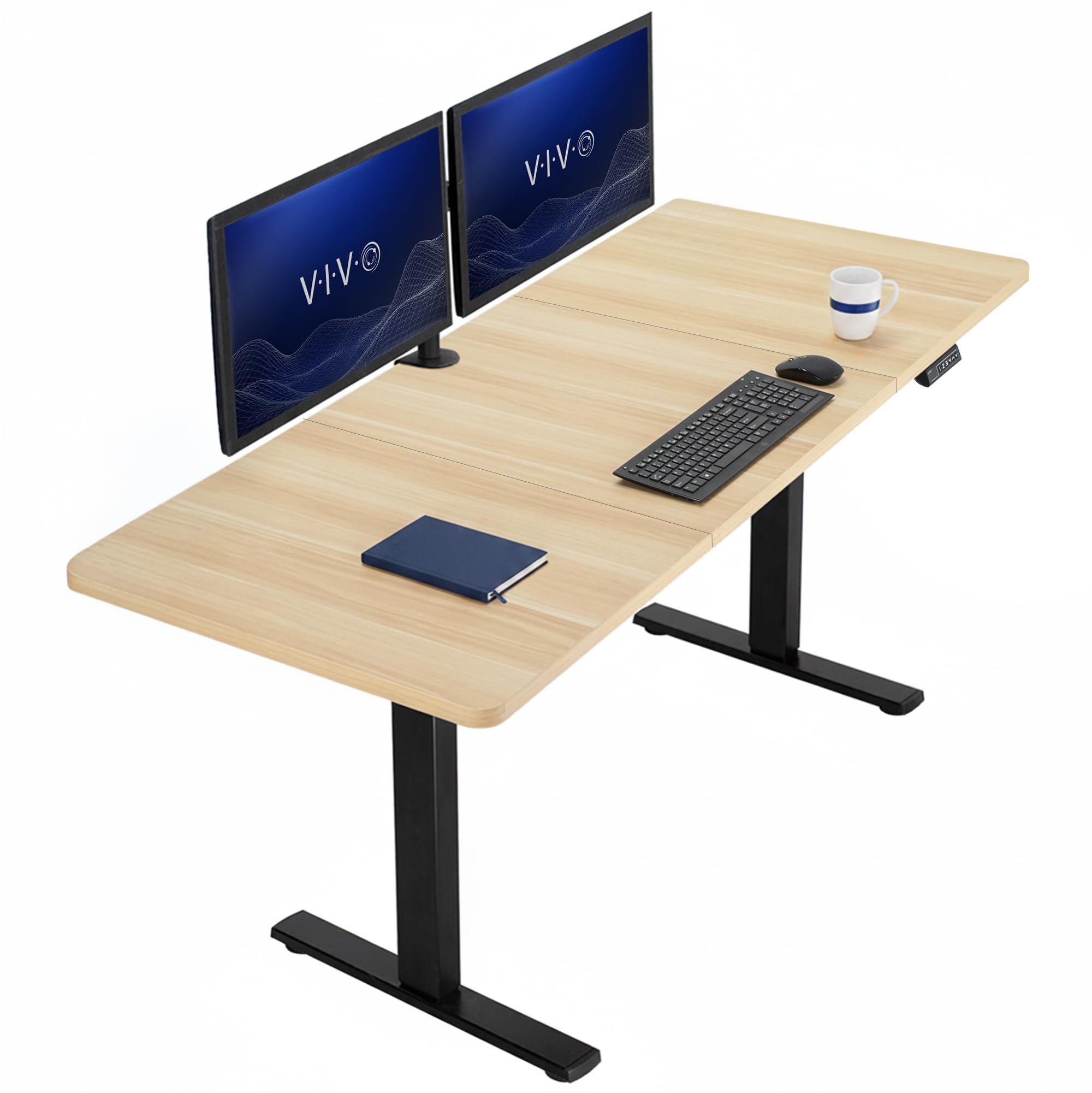 VIVO Light Wood 71 x 30 in Standing Desk, DESK-KIT-1B7C