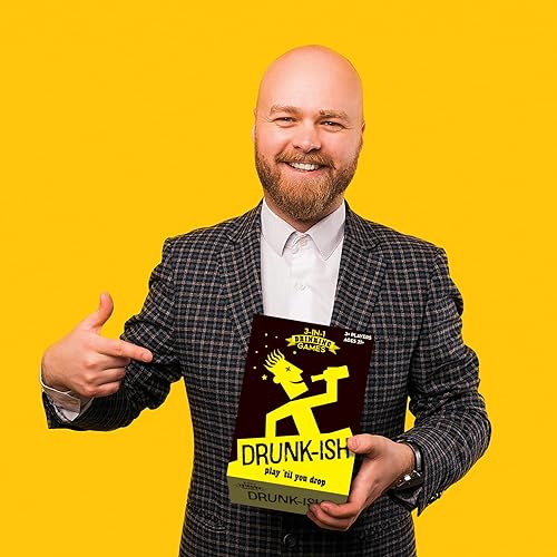 Miniatura 4 de Outset Media Drunk-Ish - Juegos de beber 3 en 1, medios de comunicación de principio, juegos de fiesta para adultos, incluye 3 juegos de beber, Play