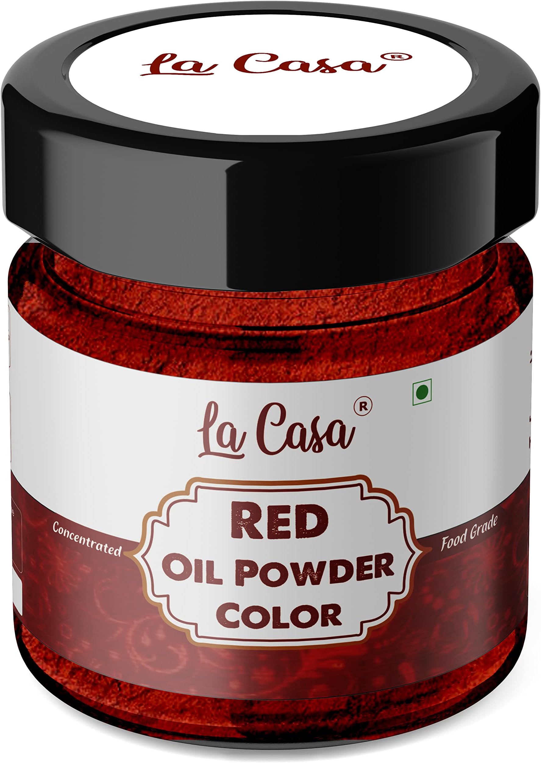 La Casa Oil Powder Food Color-RED | Highly Concentrated Edible Color | 10ml |