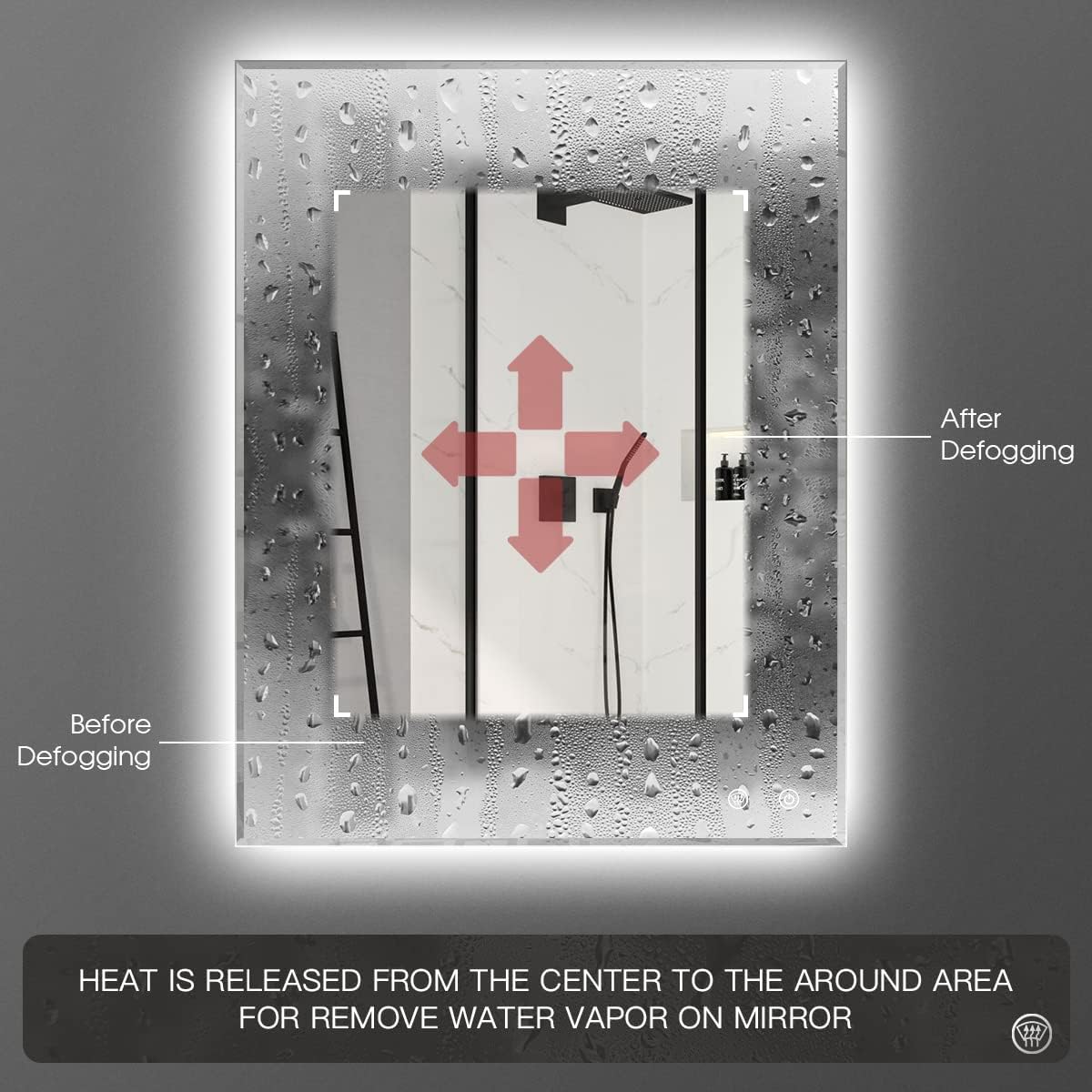 Limited Stock IOWVOE 36 x 28 Inch LED Backlit Bathroom Mirror Anti-Fog Dimmable Vanity Mirror Wall Mounted Makeup Memory Mirror, with Light, with Touch Switch Adjustable Brightness 6400K (Vertical & Horizontal) 70% Off Discount IOWVOE 36 x 28 Inch LED Backlit Bathroom Mirror Anti-Fog Dimmable Vanity Mirror Wall Mounted Makeup Memory Mirror, with Light, with Touch Switch Adjustable Brightness 6400K (Vertical & Horizontal)