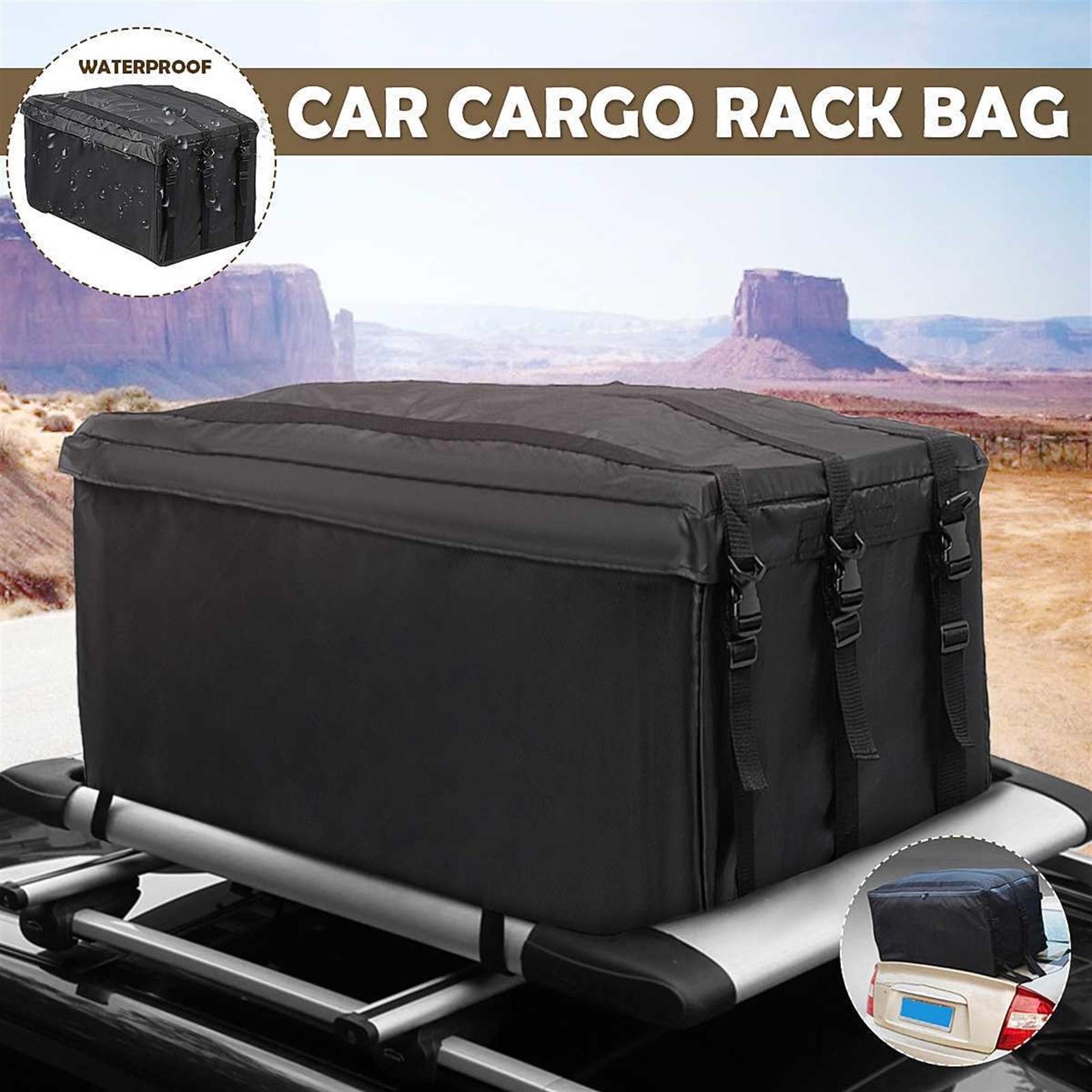 Auto Dachbox 100x50x43cm Auto Dach Rack Cargo Bag Reise Dachbox wasserdichte Träger Gepäck 218l Gepäck Schwarze Aufbewahrungstasche für SUV Auto