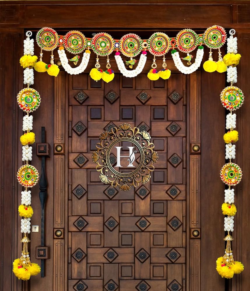 See full amazon price history chart for HEGIENES DECORS Traditional Door Hanging Toran Set - Multicolor | Handcrafted & Beautiful Flower Bandarwal for Entrance Door with Side Hangings | Ideal for Pooja Room, Home and Office Décor HEGIENES DECORS Traditional Door Hanging Toran Set - Multicolor | Handcrafted & Beautiful Flower Bandarwal for Entrance Door with Side Hangings | Ideal for Pooja Room, Home and Office Décor (B0D9Q76DFK) Amazon Price History, Amazon Price Tracker
