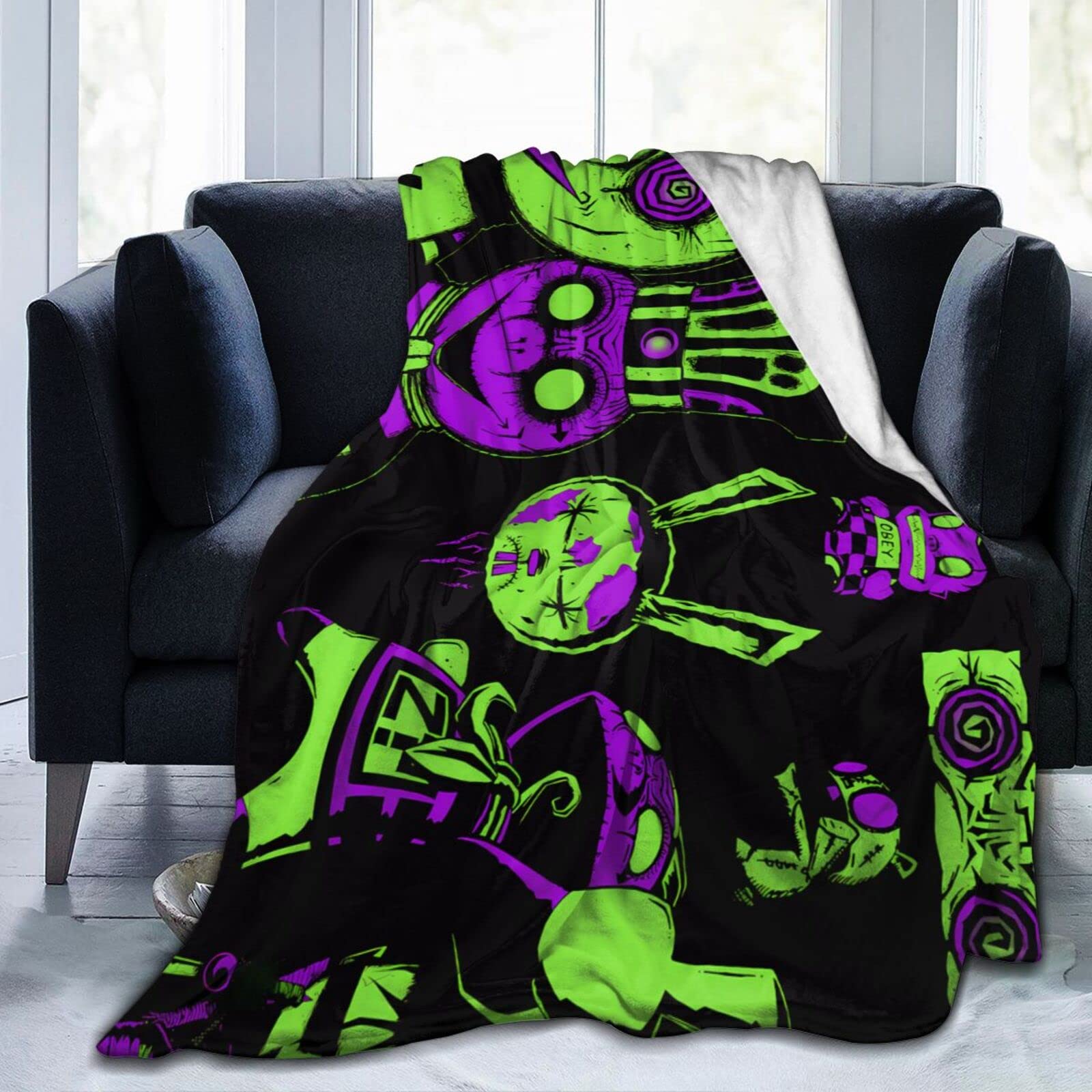Johnny The Homicidal Anime Maniac Flannel Blanket Women Men Throws Blanket Super Soft Fleece Air Conditioning Blankets for All Season 60"x50"