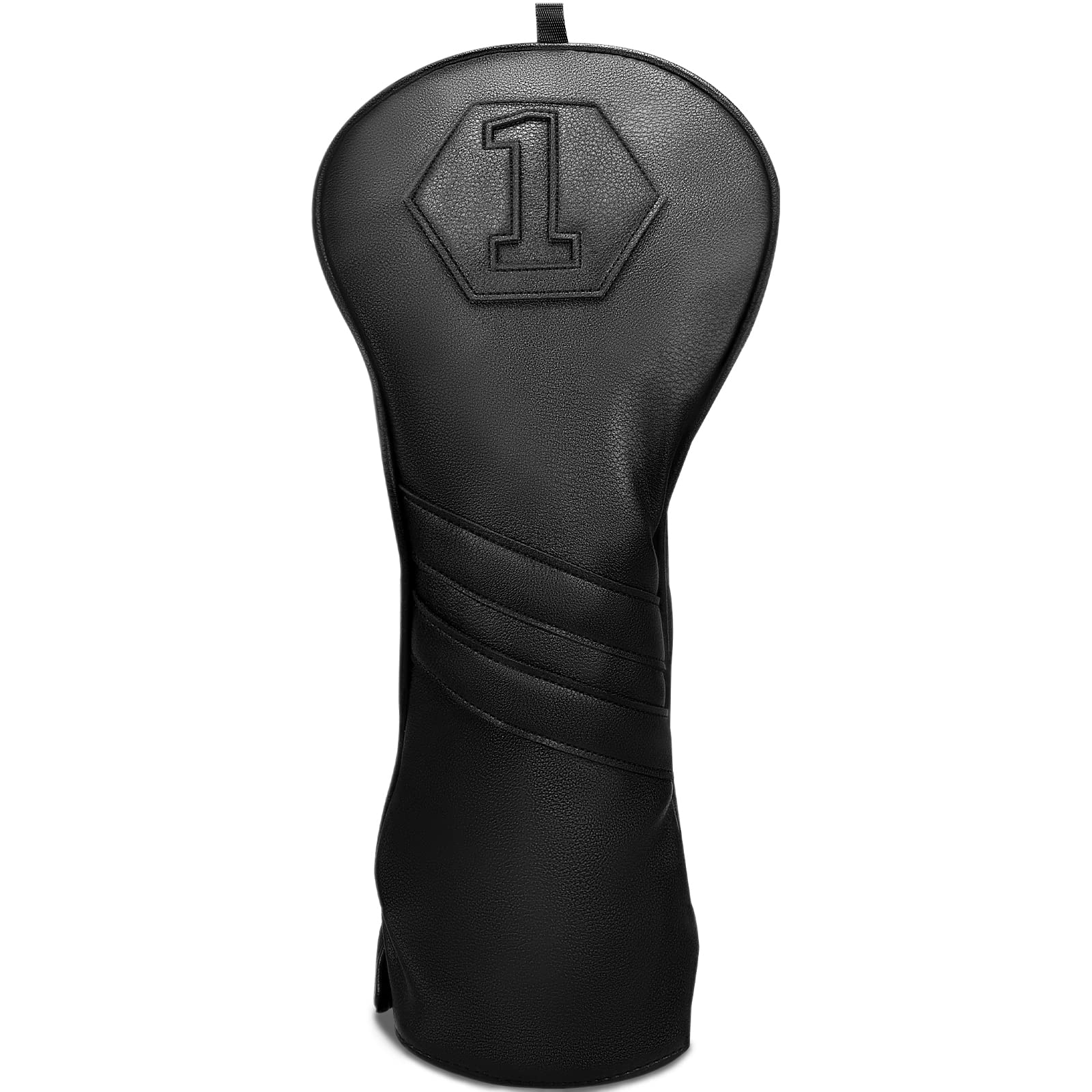 Golf Head Covers, Driver Headcover Golf Club Head Cover PU Leather Classic Black (Driver)
