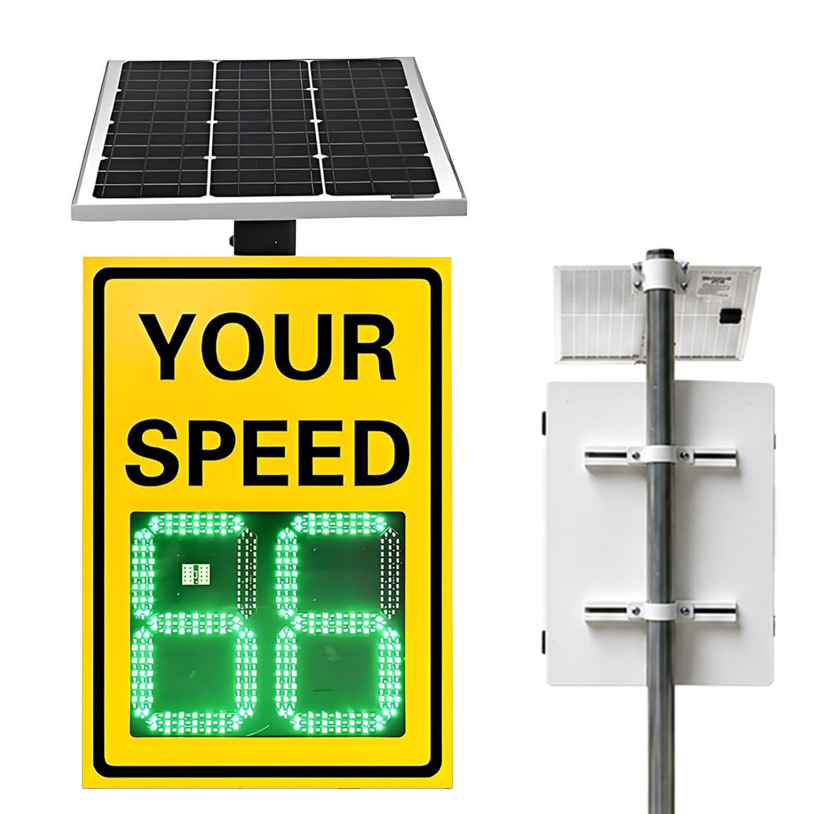 Radar pédagogique LED, Solaire, IP53 orange-24 * 35"