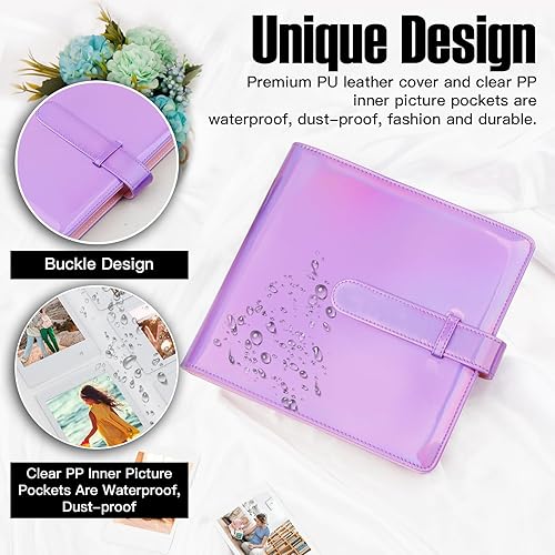 Miniatura 3 de Álbum de fotos de 360 bolsillos para cámara instantánea Fujifilm Instax Mini 12 11 9 40 90 8 Evo LiPlay, cubierta de cuero, álbum de fotos de 2 x 3