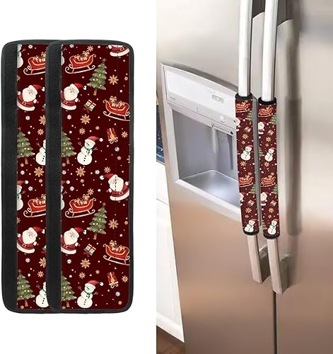 Miniatura 39 de Fundas para manija de refrigerador con bandera estadounidense de águila, 2 unidades, fundas ajustables para manijas de electrodomésticos, mantiene