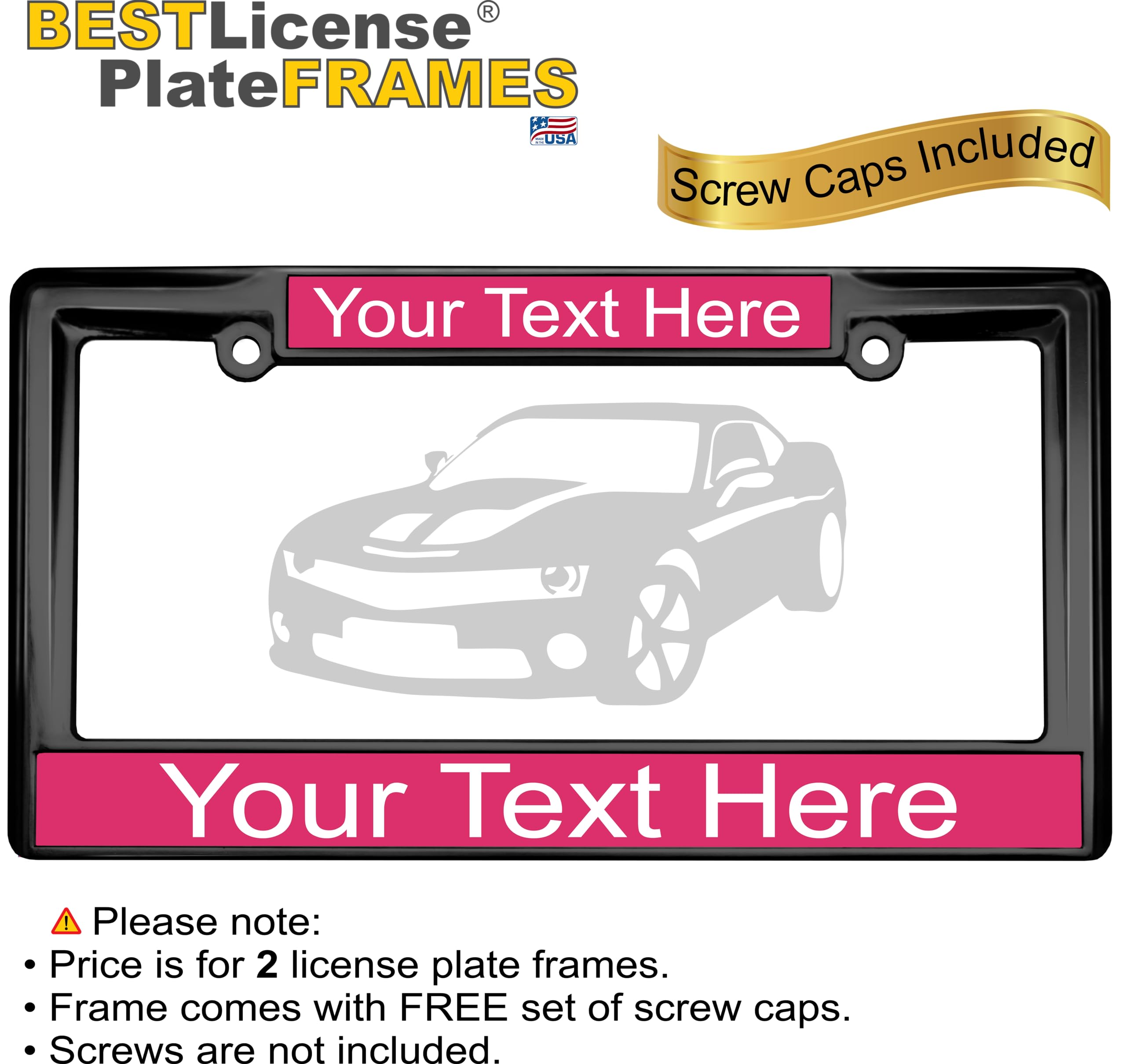 Custom Personalized Heavy Duty Metal Laser Engraved Car License Plate Frame wit - Picture 32 of 113