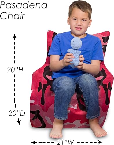 Miniatura 107 de Posh Creations Puf estructurado cómodo para jugar, leer y ver la televisión, Malibu Lounge, tela de lona para colorear, criaturas Criaturas de tela