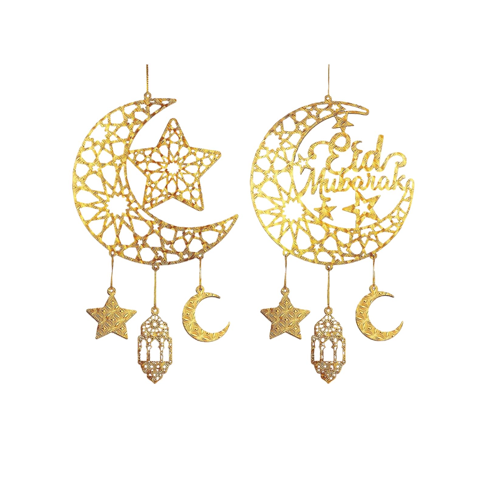 Xjdzineq Ramadans Decorations Wooden Hanging Sign Islams Mubaraks Wooden Ornament Mubaraks Hanging Hollow Pendant for Muslims Ramadans Decorations for Home