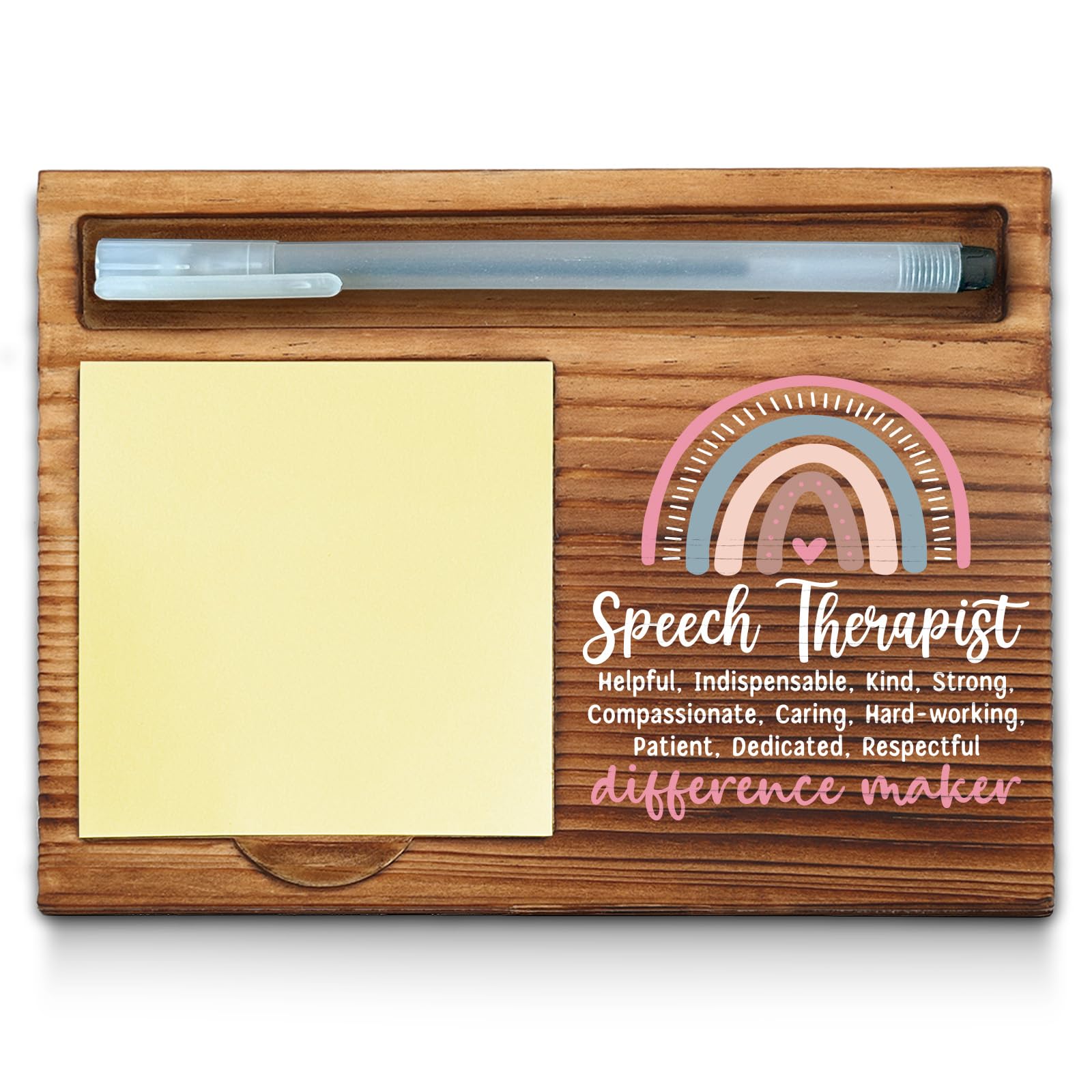 Speech Therapist Sticky Note Holder, Speech Therapist Office Decor, Speech Therapist Gifts, Speech Therapist Thank You Appreciation Gifts for Women Self-Stick Note Pad Holders WPP7