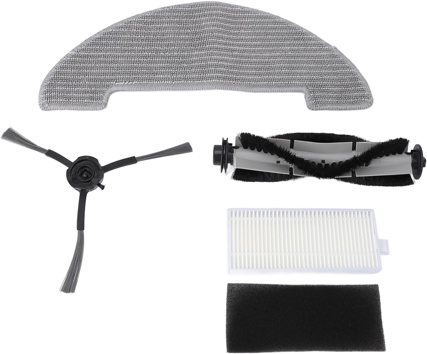 AUNMAS Replacement Parts Kit for Nimble T7 T8 Robotic Vacuum, Complete Set 1 Main Brush 4 Side Brushes 4 Filters 4 Mop Pads Precise Fit Lightweight 150g Easy DIY Maintenance Improves Air Quality