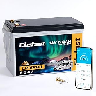 12V 200AH Lifepo4 Battery Built-in 200A BMS and Bluetooth,12V Lithium Battery with 2560Wh,20000+ Deep Cycle Battery Perfect for RV,Marine/Trolling Motors,Solar,Home Energy Storage