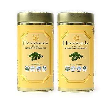 Hennaveda Organic Indigo Powder For Hair 100g x 2