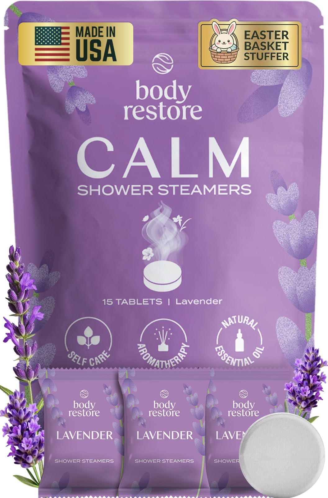 Body Restore Shower Steamers Aromatherapy 15 Pack – Easter Basket Stuffers, Easter & Birthday...