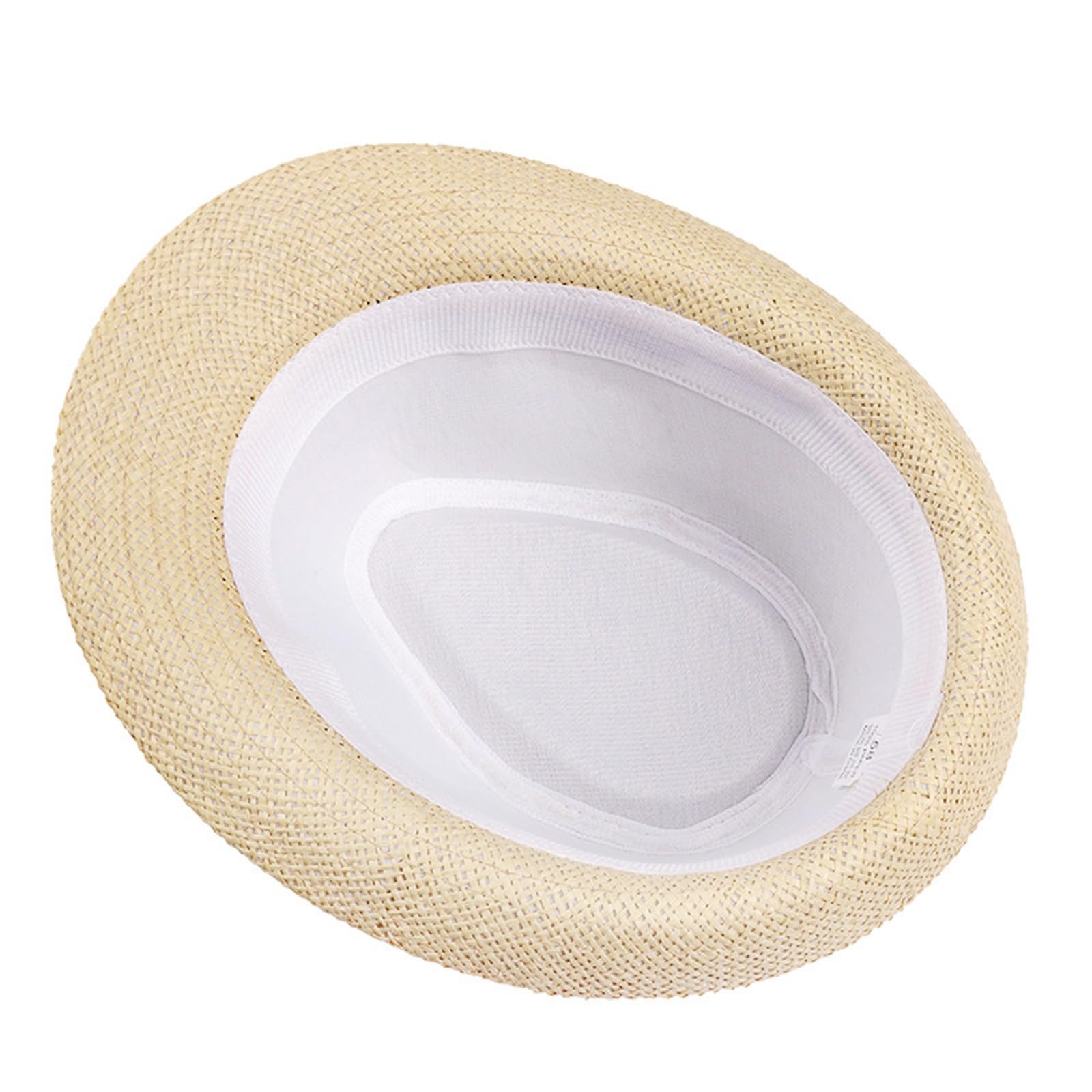 Chapeau Fedora en paille pour homme et femme, décontracté, respirant, à bord court, léger, casquette de plage classique