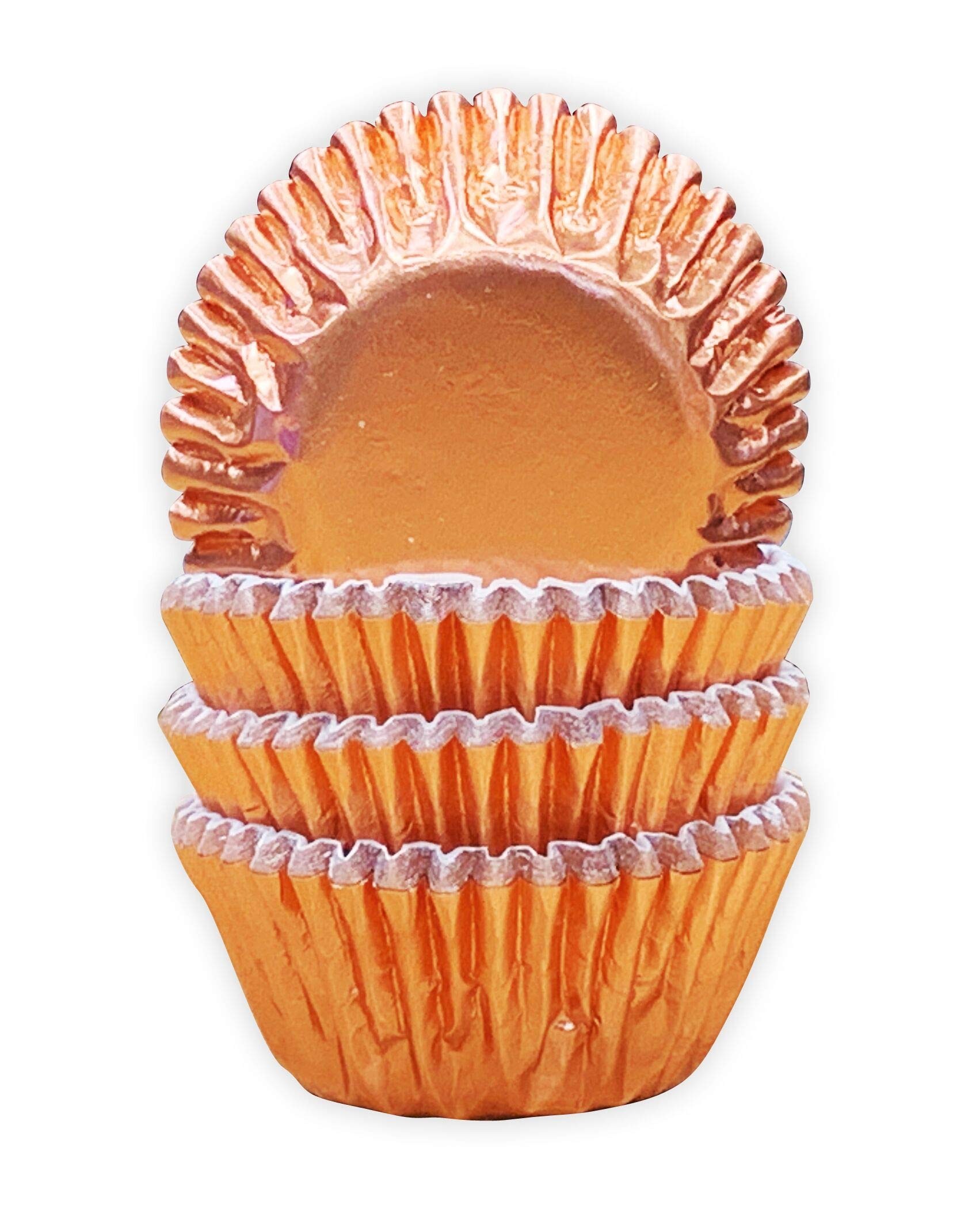 Rose Gold Foil Petit Four Cases in Rip-Top CDU