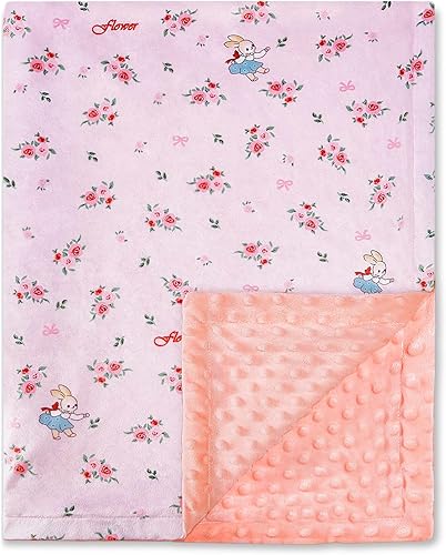 Miniatura 4 de QSTEHEML Minky - Mantas de bebé para niños y niñas, mantas de recepción súper suaves y ligeras, unisex, manta de bebé personalizada para guardería