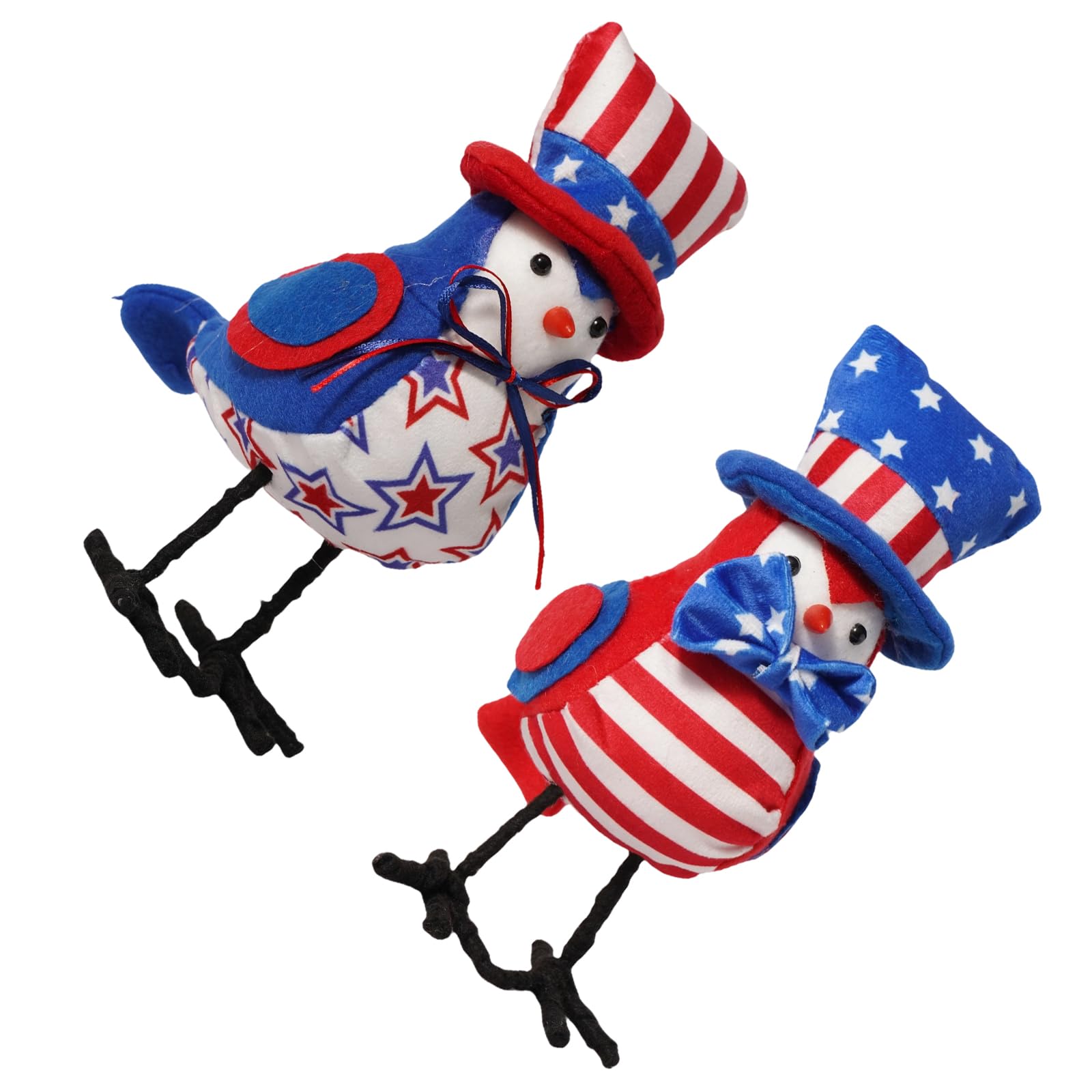 Kaeltsyn Of 2 Bird Plush Decoration for Home Parties Outdoor Event and Independence Day Soft Fabric Ornament Outdoor Decoration
