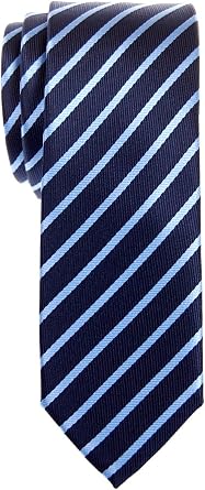 Retreez Thin Regimental Striped Woven Microfiber Skinny Tie