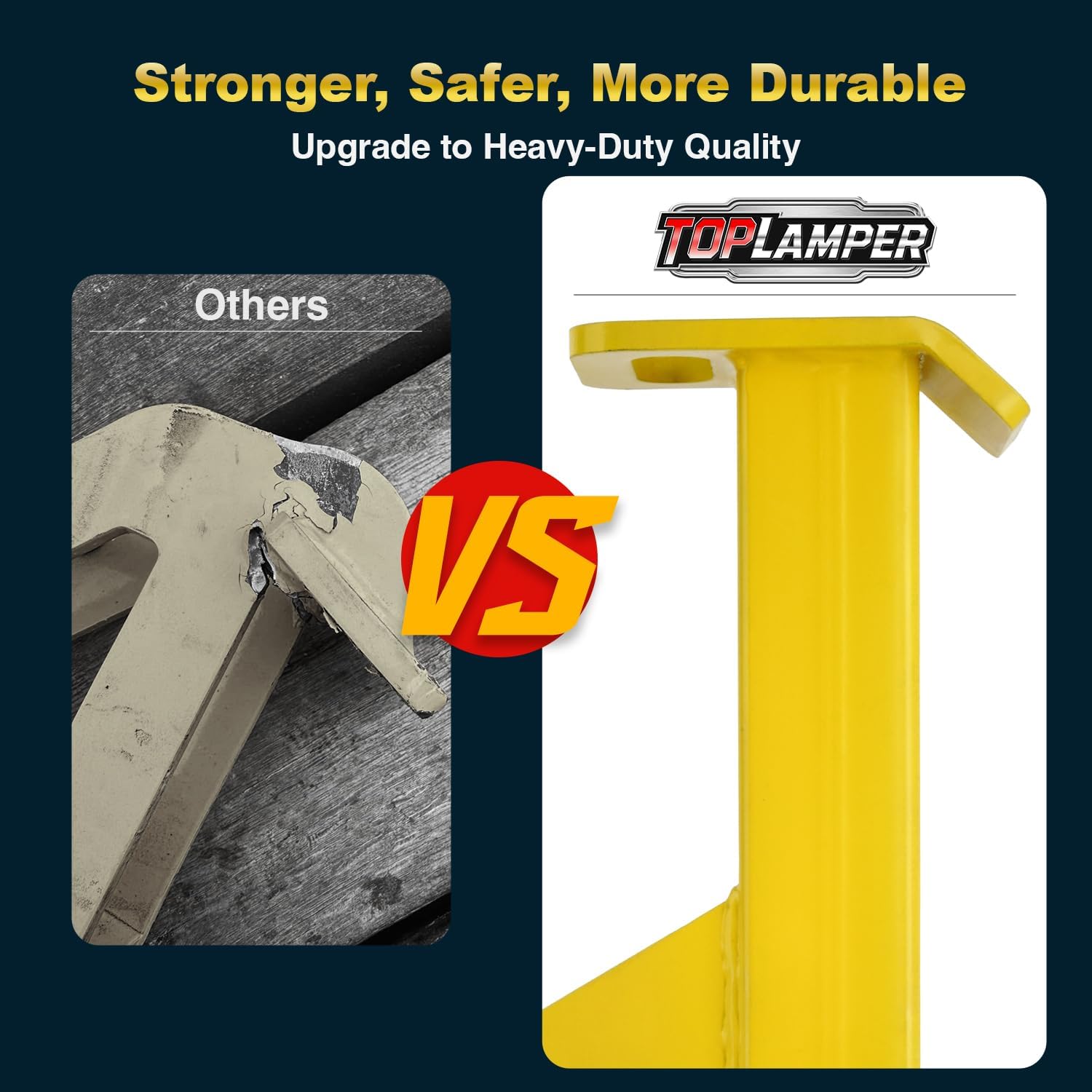 Heavy-Duty Skid Steer Hitch Attachments for Tractors Skidsteer Attachment Quick Attach Plate, Fits 2" Towing Receivers, with Hitch Clips & Pins Accessories