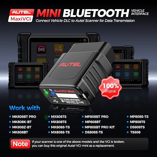 Miniatura 2 de Autel MaxiSys MaxiVCI VCI Mini interfaz de diagnóstico Bluetooth, adaptador inalámbrico para vehículos 2025, funciona con escáner Autel MaxiCOM