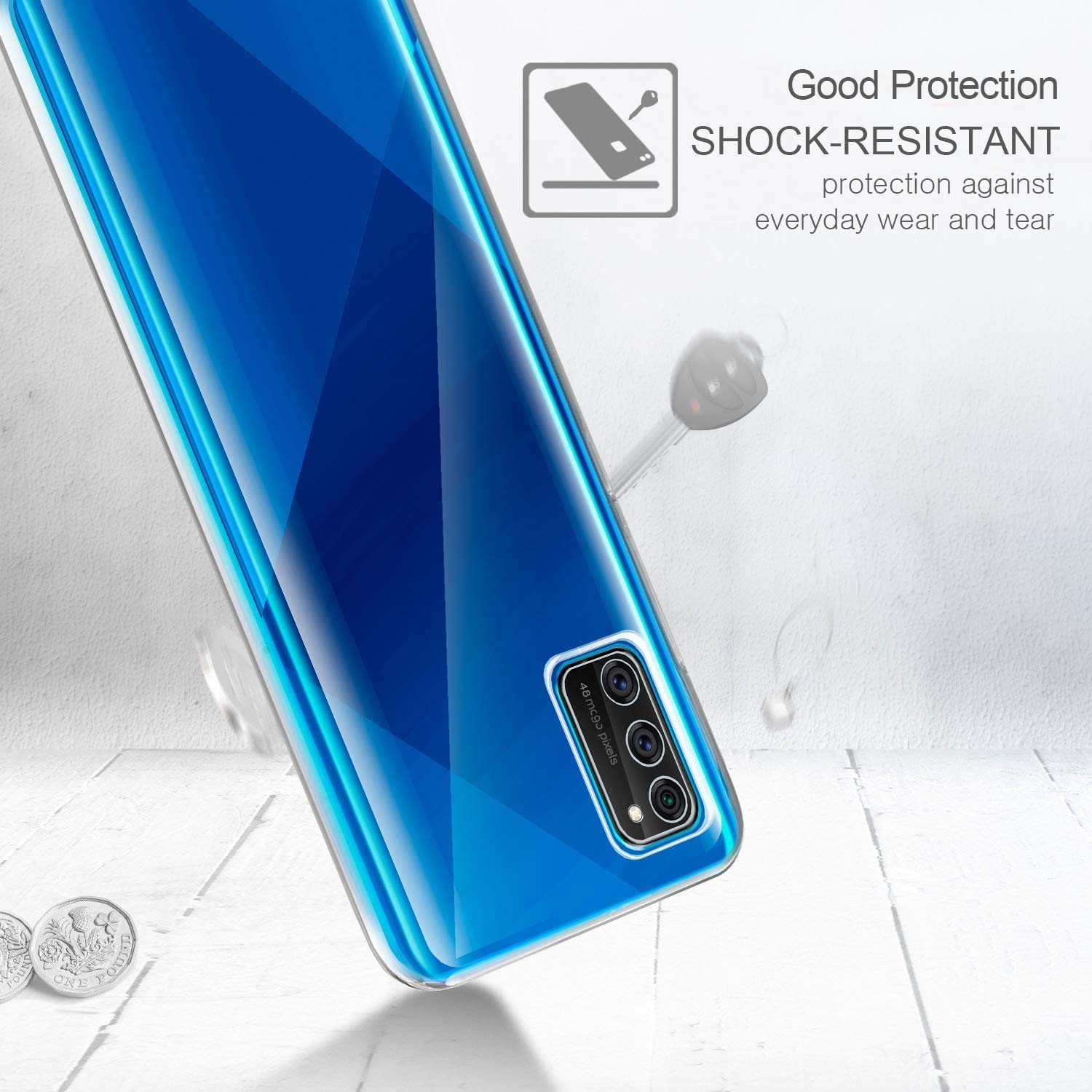 Pixfab Silicone Phone Case For TCL Models 501, 505, 403, 405, 305, 306SE & More - Black Protective Cover With Screen Guard