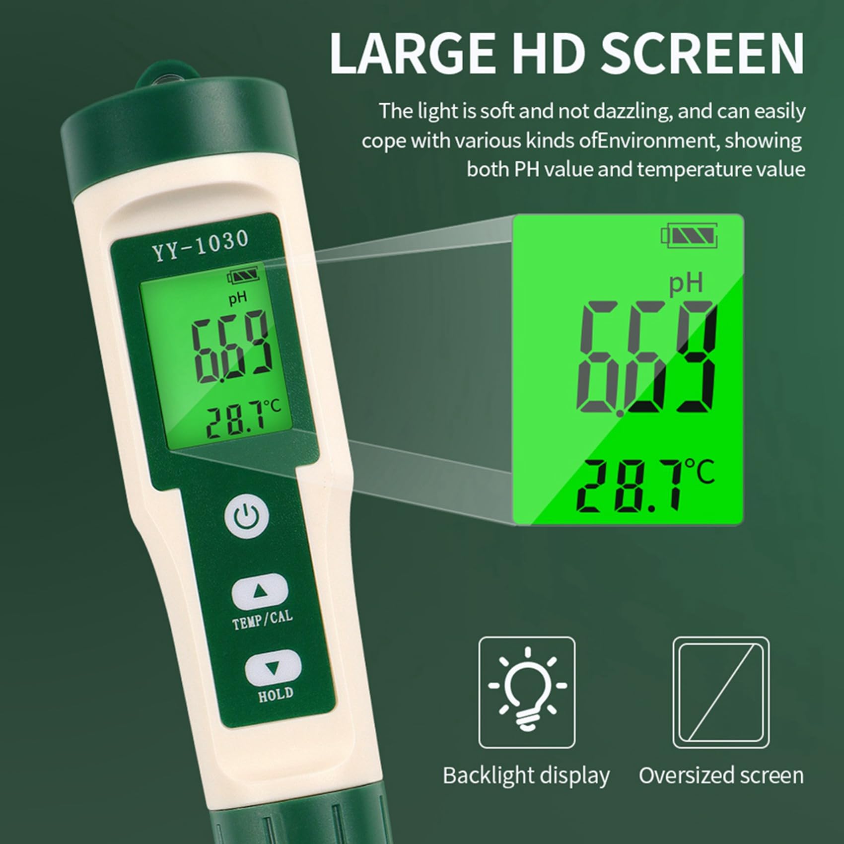 2X Professionelles PH-Meter für Lebensmittel, Hochpräziser Sensor, Temperatur- und Säuretester zum Brauen Von Käse, Fleisch, Konserven, Teig, Boden, PH-Meter